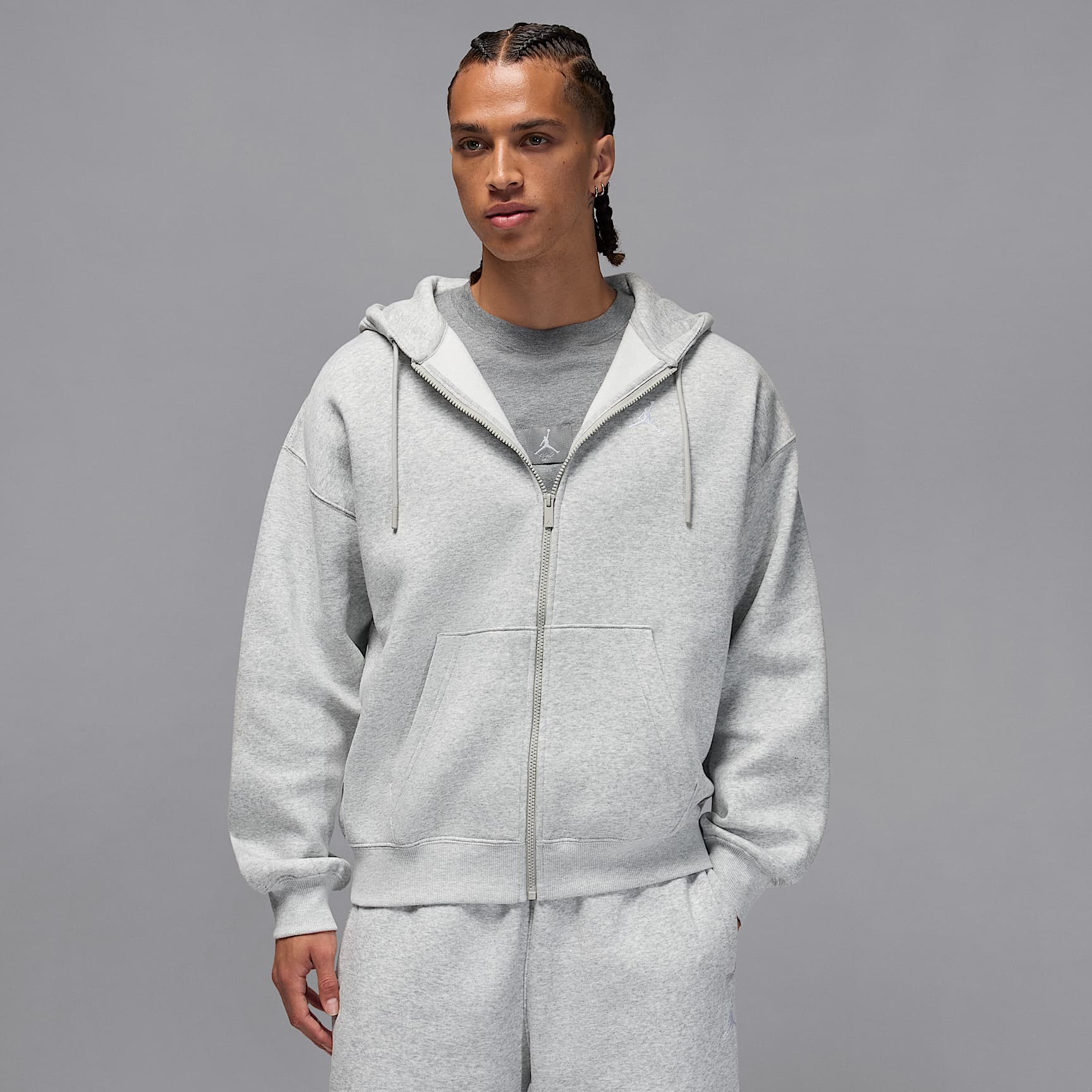 Jordan Brooklyn Fleece Men's Oversized Full-Zip Hoodie. Nike NO